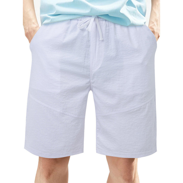 Herren nan knielange Leinenmix-Shorts mit elastischem Kordelzugbund und seitlichen Schubtaschen Echo Archiv
