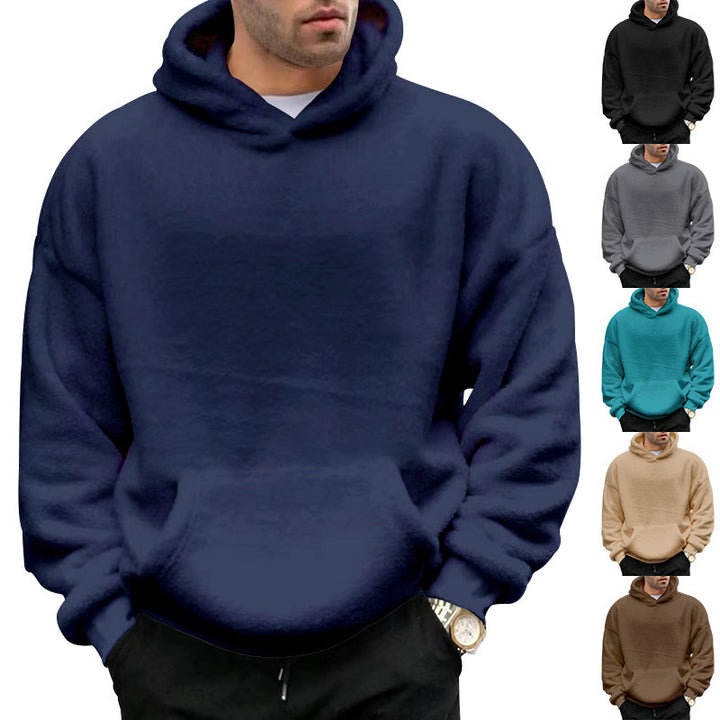 Unisex nan kuscheliger Teddy-Fleece Hoodie mit überlanger Passform und Kängurutasche Echo Archiv