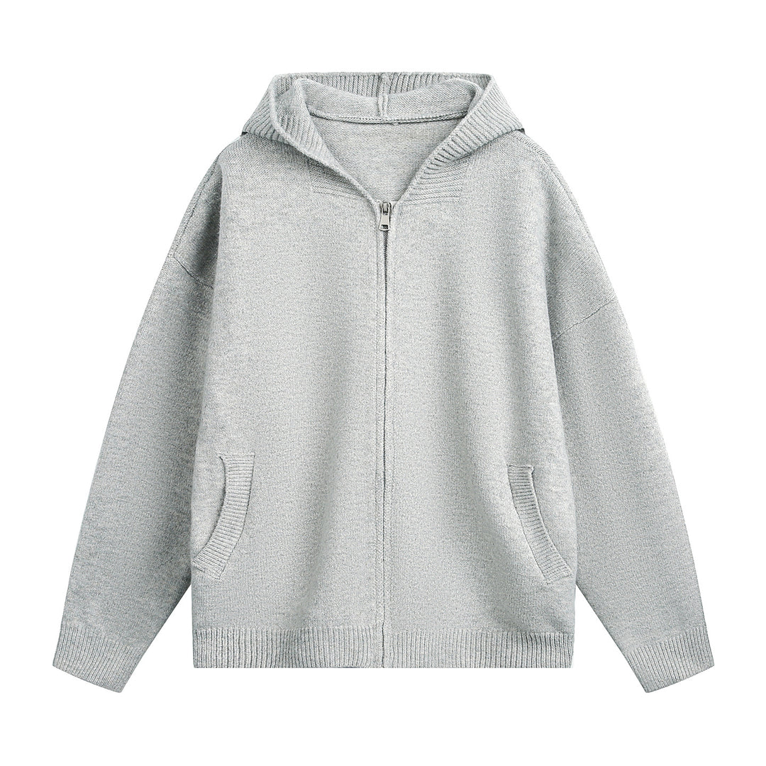 Unisex Grobstrick‑Kapuzenjacke mit durchgehendem Reißverschluss und aufgesetzten Eingrifftaschen Echo Archiv