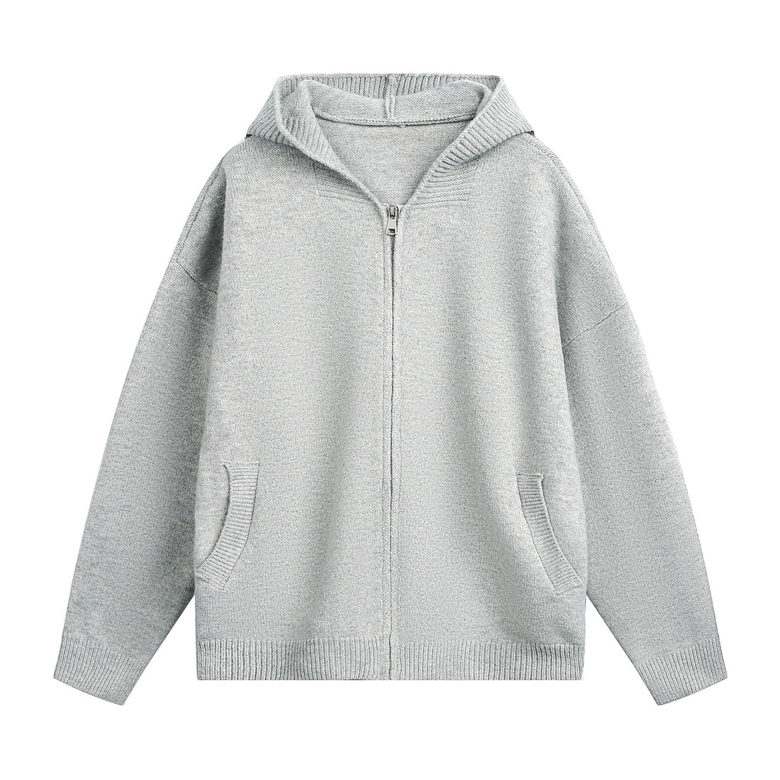 Unisex Grobstrick‑Kapuzenjacke mit durchgehendem Reißverschluss und aufgesetzten Eingrifftaschen Echo Archiv