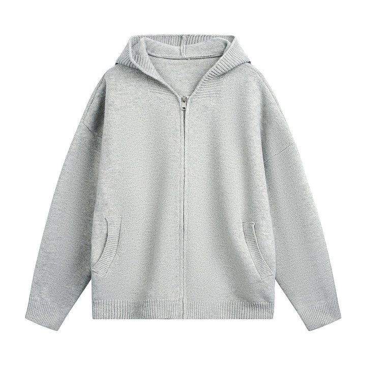 Unisex Grobstrick‑Kapuzenjacke mit durchgehendem Reißverschluss und aufgesetzten Eingrifftaschen Echo Archiv