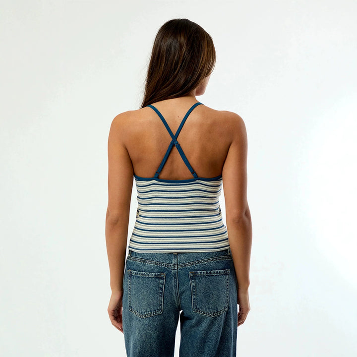 Damen Camisole-Top im lässigen Streifendesign mit verstellbaren Trägern Echo Archiv