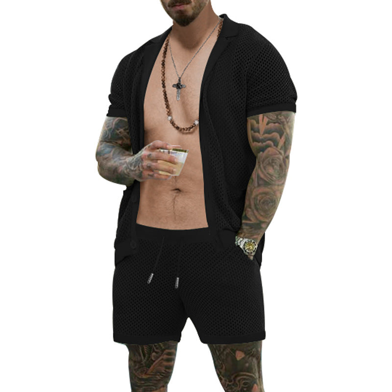 Herren lässiges Netzsport-Outfit im Sommerstil Echoarchiv
