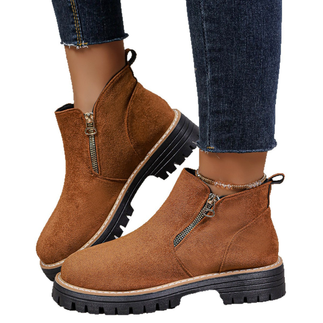 Damen Stylische Ankle Boots mit Reißverschluss Echo Archiv