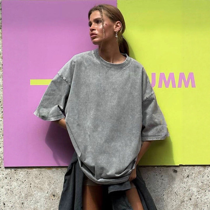 Damen Oversized T-Shirt aus hochwertiger Baumwolle Echo Archiv