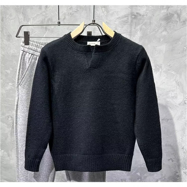 Damen Gemütlicher Strickpullover mit Kragen – Mavelle