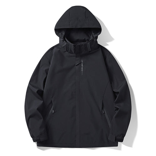 Herren Wasser- und winddichte technische Kapuzen-Outdoorjacke mit verschweißten Nähten und atmungsaktivem Futter Echo Archiv