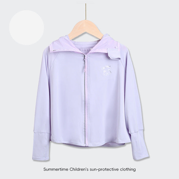 Kinder UV-Schutzjacke mit Kapuze und leichten atmungsaktiven Eigenschaften Echo Archiv