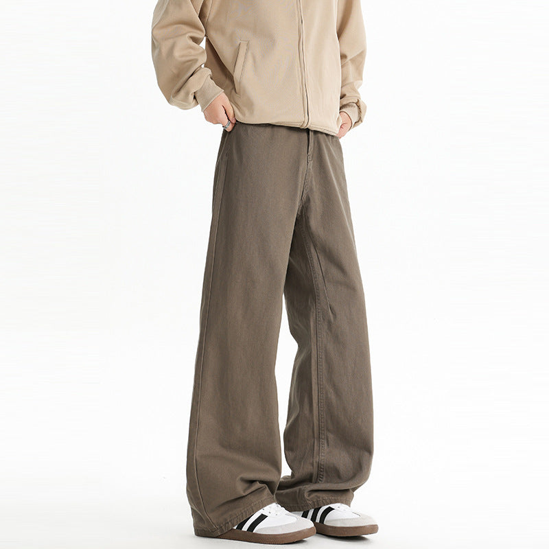 Herren weite, hochtaillierte Baumwollhose mit relaxed Fit Echo Archiv
