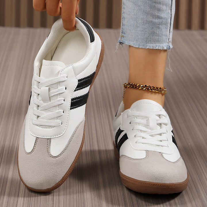 Damen nan Retro-Laufschuh mit Veloursleder-Details, Kontraststreifen und rutschfester Gummilaufsohle Echo Archiv