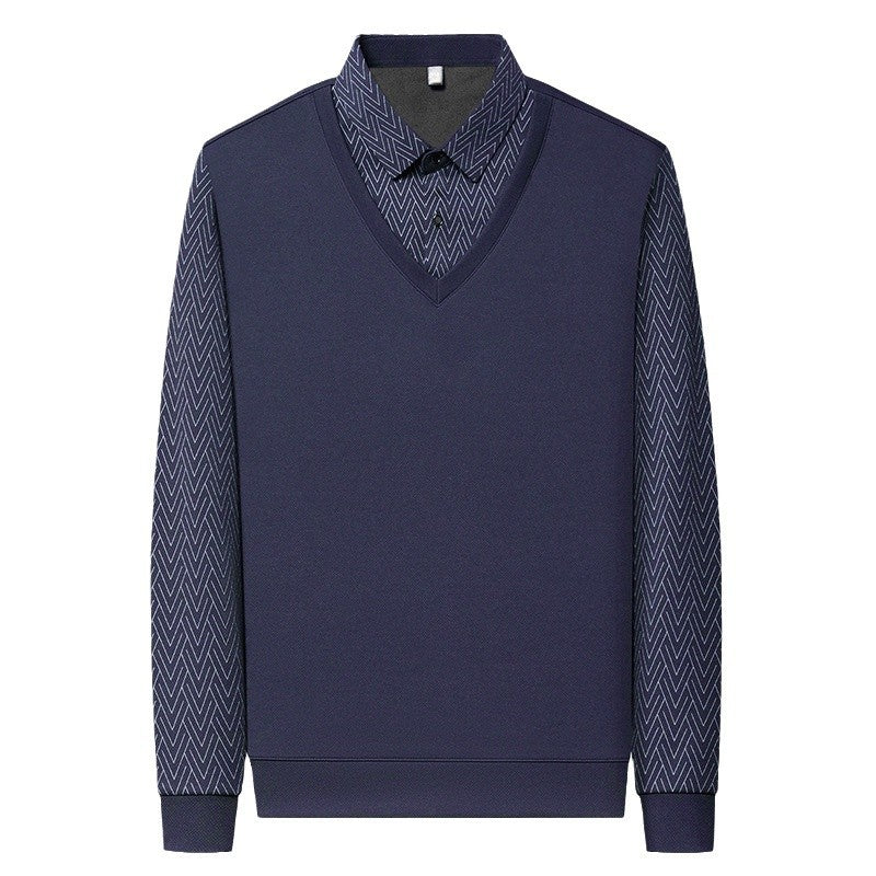 Herren modisches Langarmshirt mit strukturiertem Kragen und feuchtigkeitsregulierenden Eigenschaften Echoarchiv