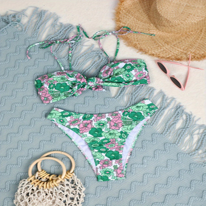 Damen Triangel-Bikini mit verspieltem Floral-Muster und bequemen Trägern Echo Archiv