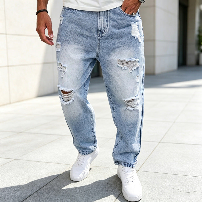 Herren Zerrissene Baggy-Jeans Echoarchiv