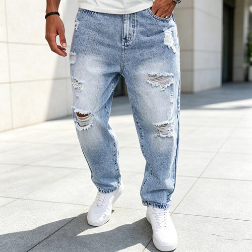 Herren Zerrissene Baggy-Jeans Echoarchiv