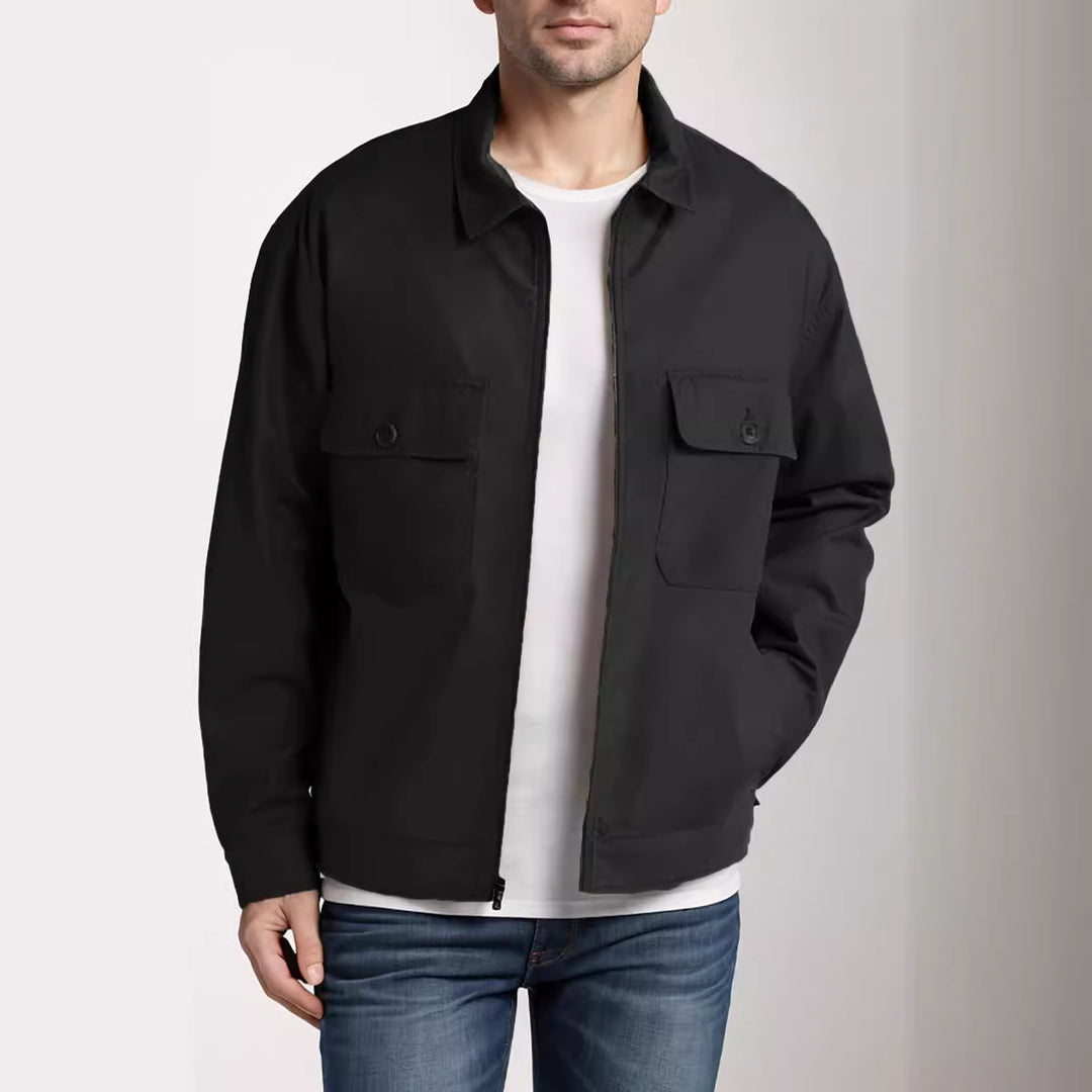 Herren utilitaristische Jacke mit großem Kragen Echoarchiv