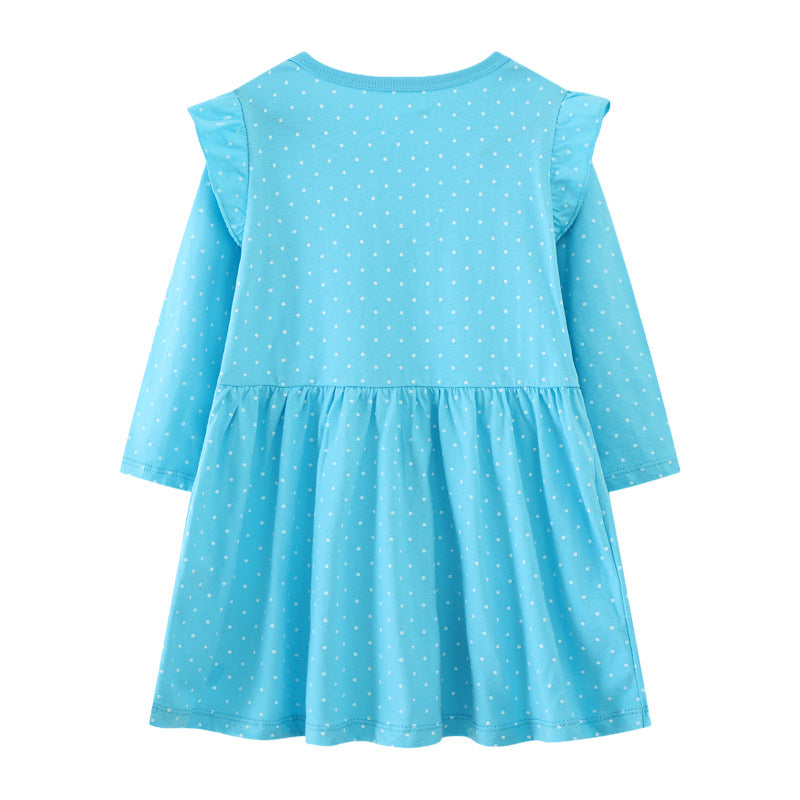Mädchen Langarmkleid mit fröhlichem Meerschweinchen-Motiv Echo Archiv