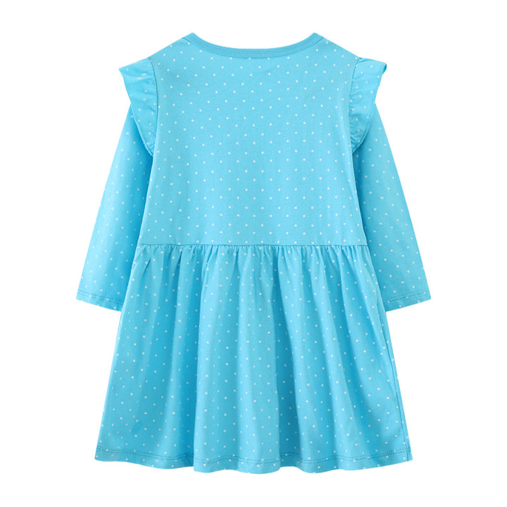 Mädchen Langarmkleid mit fröhlichem Meerschweinchen-Motiv Echo Archiv