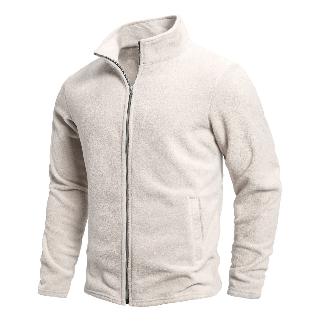 Herren Fleecejacke mit hohem Kragen und praktischen Taschen Echoarchiv