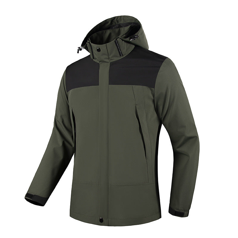 Herren Wind- und Wasserabweisende Softshelljacke mit Kapuze und verdecktem Reißverschluss Echoarchiv