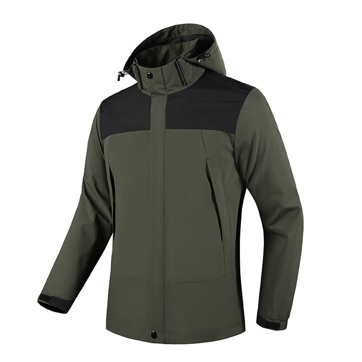 Herren Wind- und Wasserabweisende Softshelljacke mit Kapuze und verdecktem Reißverschluss Echoarchiv