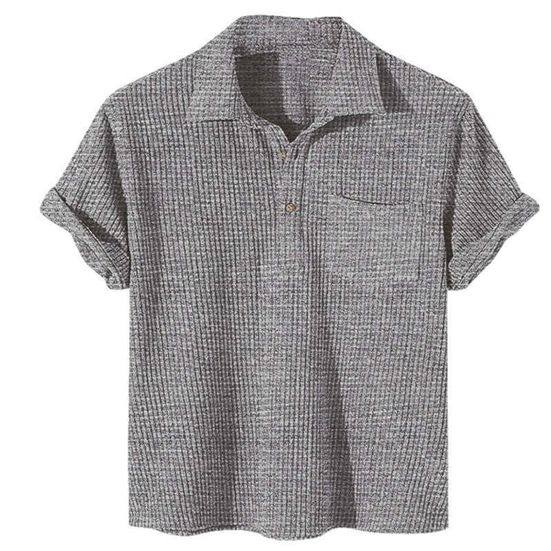 Herren Texturiertes Kurzarm Poloshirt Echoarchiv