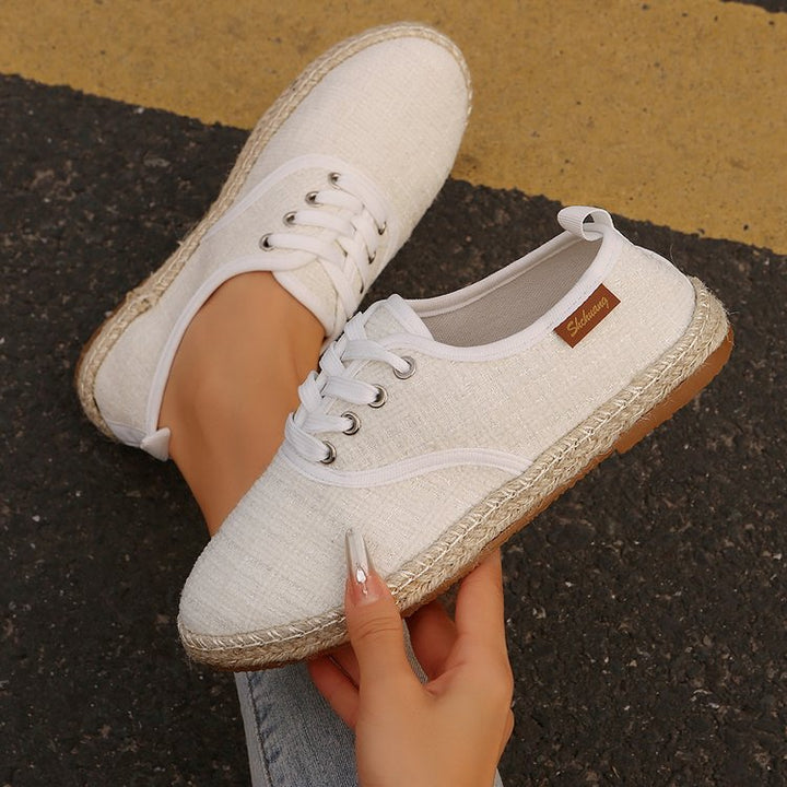 Damen  atmungsaktive Strick-Espadrilles mit geflochtener Jute-Sohle und flexiblem Memory-Fußbett Echo Archiv