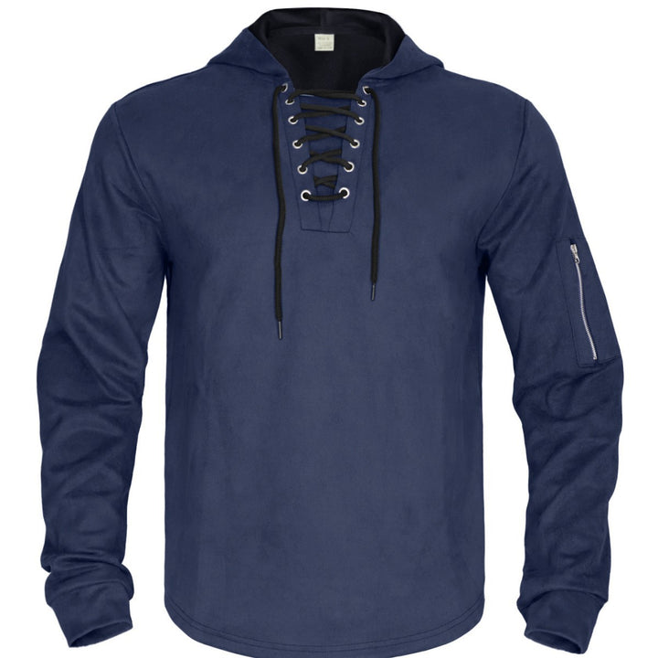Herren Kapuzenpullover mit extravagantem Schnürdesign Echoarchiv