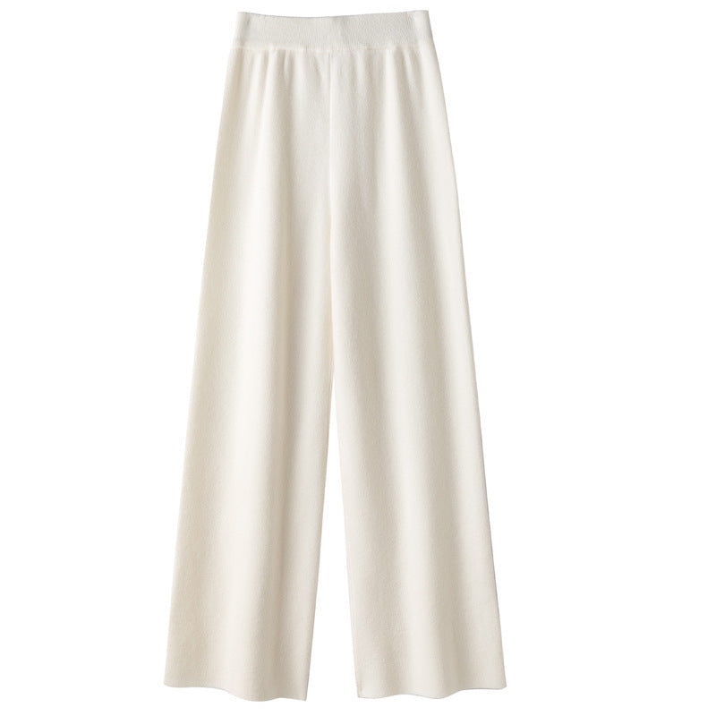 Damen Weite Strickhose mit hohem Bund und kaschmirähnlicher Weichheit Echoarchiv