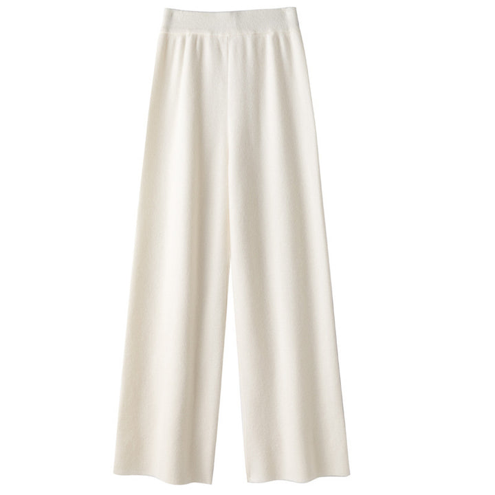 Damen Weite Strickhose mit hohem Bund und kaschmirähnlicher Weichheit Echoarchiv