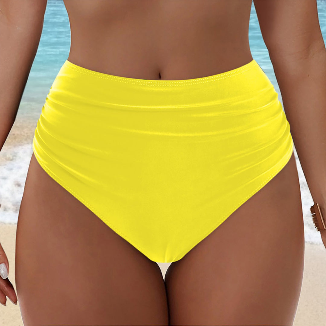 Damen Hochgeschnittenes Bikini-Höschen mit Rüschendetails Echo Archiv