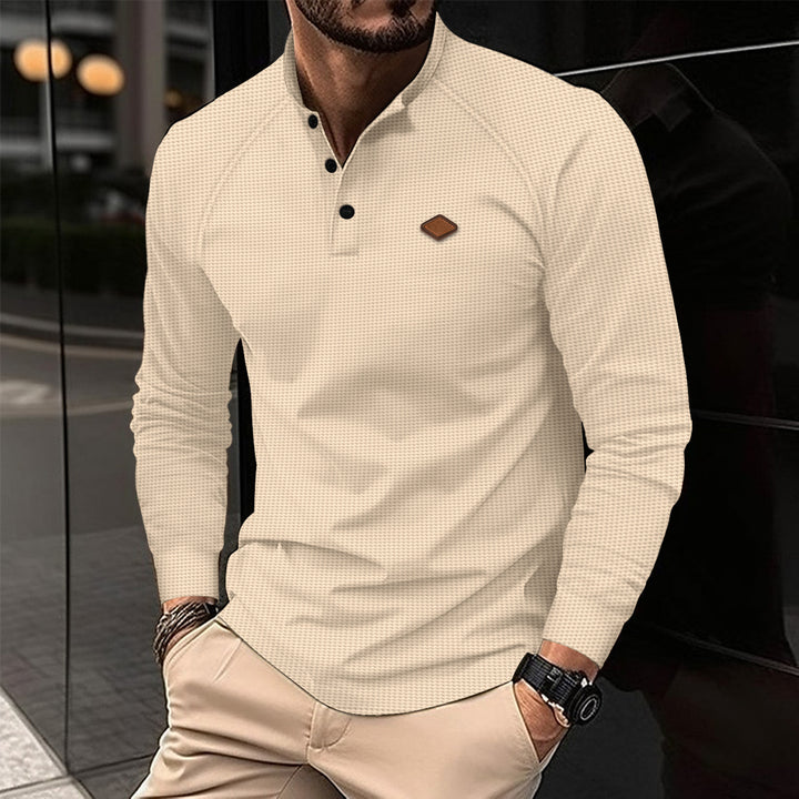 Herren Langarm-Polohemd mit modernem Design und atmungsaktiven Eigenschaften Echoarchiv