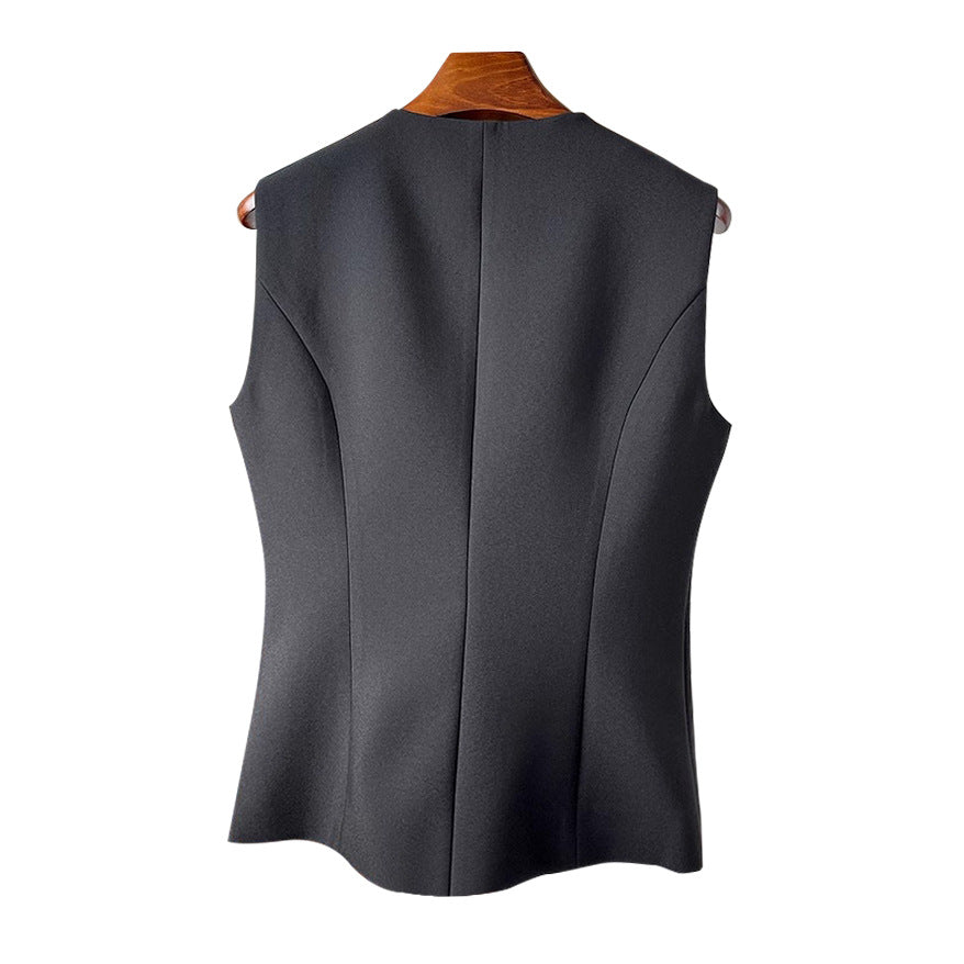 Damen Stilvolle ärmellose Blazer-Weste Echoarchiv