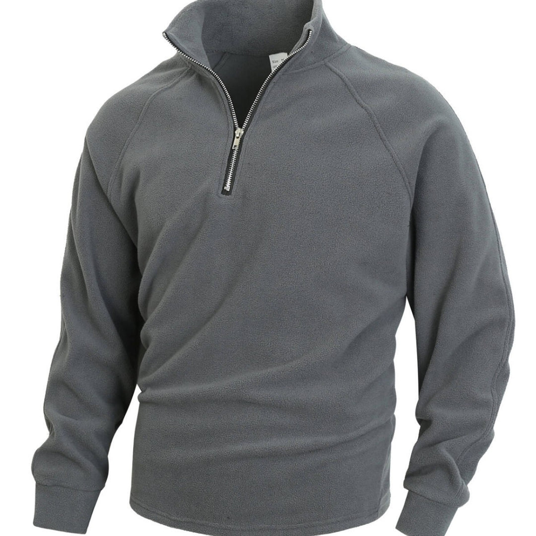 Herren Fleece-Pullover mit hohem Kragen und Reißverschluss Echoarchiv