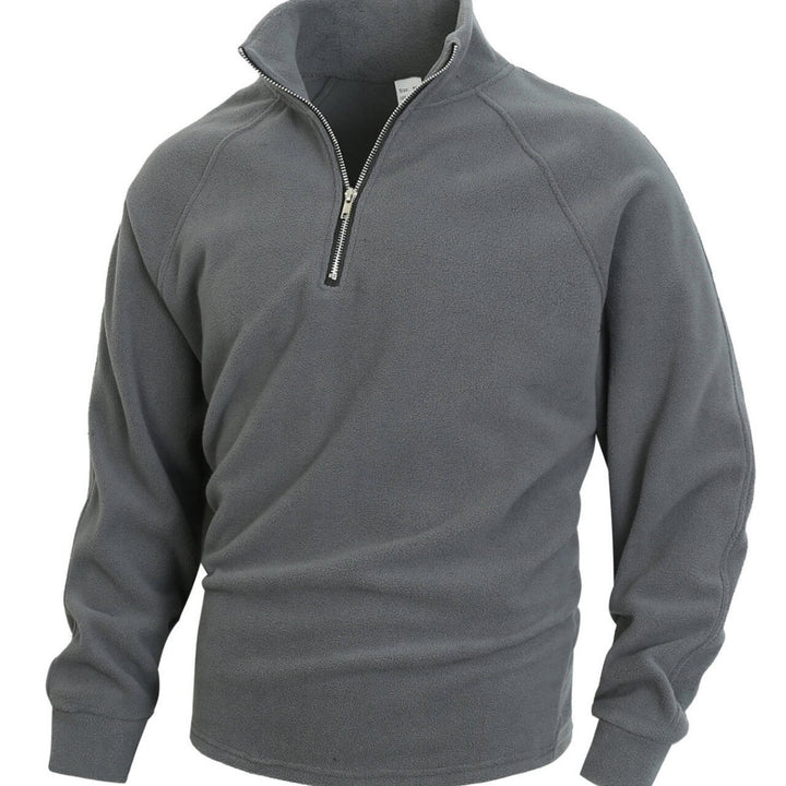 Herren Fleece-Pullover mit hohem Kragen und Reißverschluss Echoarchiv