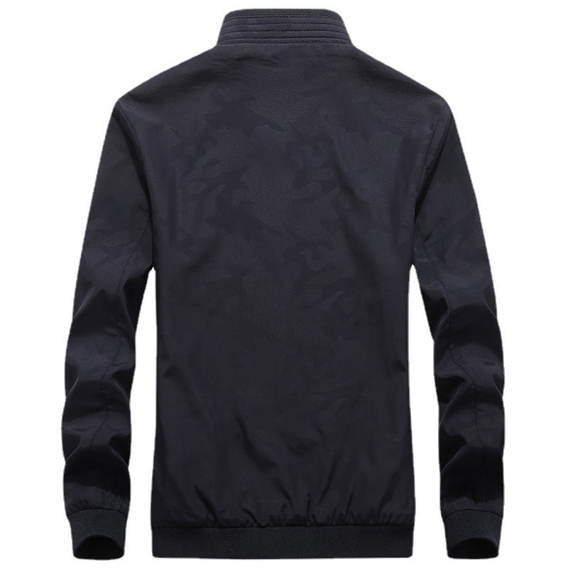 Herren Leichte wasserabweisende Bomberjacke mit Meshfutter und Patch‑Applikationen – Brevano