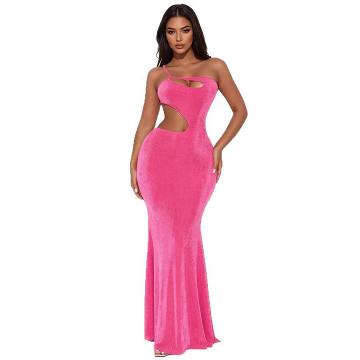 Damen figurbetontes Maxikleid mit tiefem Ausschnitt und Cut-Out-Details Echo Archiv