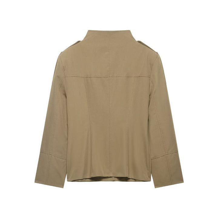 Damen Utility-Safarijacke mit Stehkragen, aufgesetzten Klappentaschen und Epauletten Echo Archiv