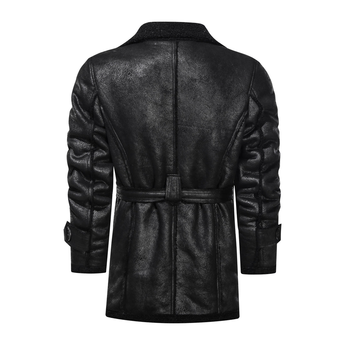 Herren Kuschelige Lederjacke mit Teddyfutter – Valtoré