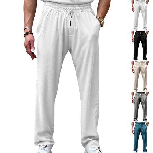 Herren Bequeme Freizeithose mit elastischem Bund und modernen Streifen Echoarchiv
