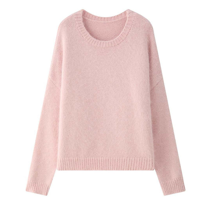 Damen Grobflauschiger Rundhals-Pullover aus Mohair‑Optik mit kastiger Silhouette Echoarchiv