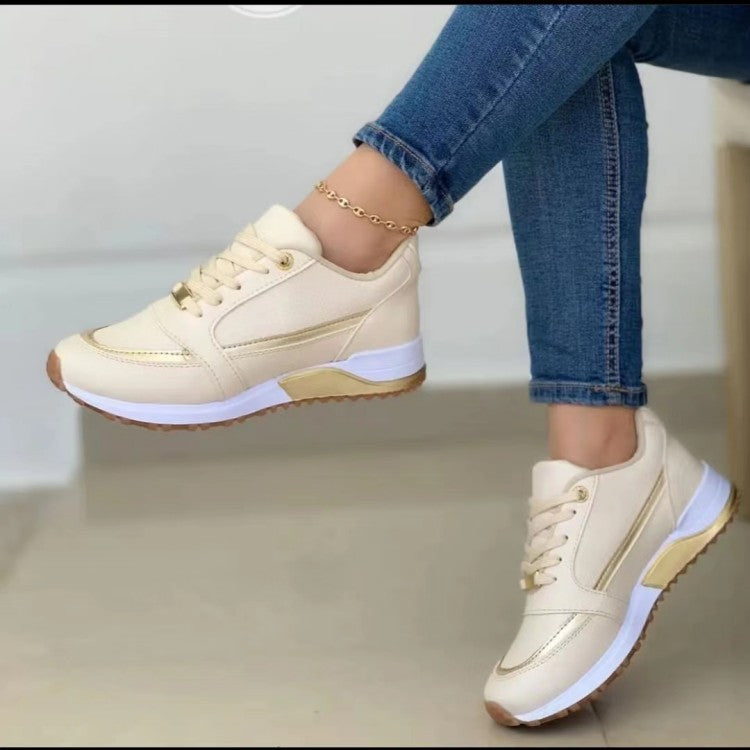 Damen  elegante City-Sneaker mit dezenter Metallic-Infusion, leicht gepolsterter Komfortsohle und profilierter Gummilaufsohle Echo Archiv