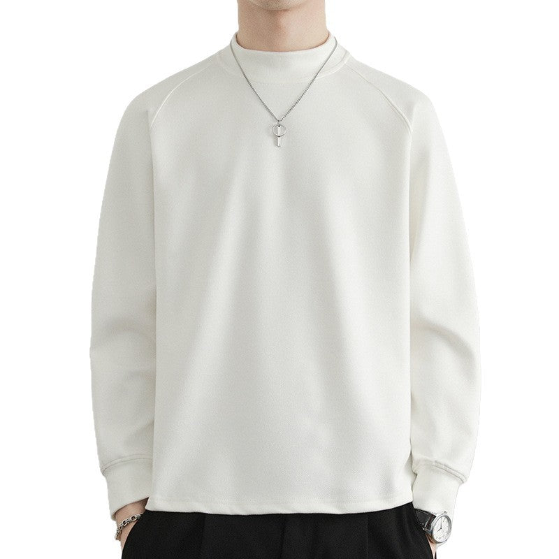 Herren Minimalistisches Mockneck-Sweatshirt aus Tech‑Fleece mit Raglanärmeln Echo Archiv