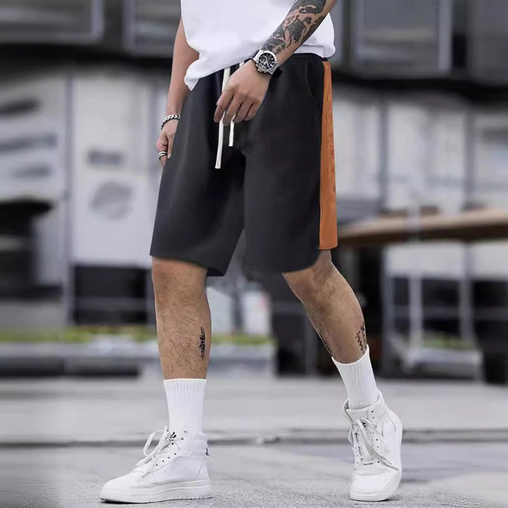 Herren Komfortable Sportshorts mit seitlichem Farbkontrast und elastischem Bund Echoarchiv