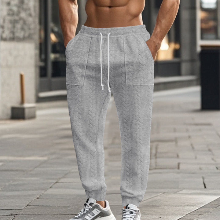 Herren Sweatpants mit Strukturmuster und praktischen Taschen Echoarchiv