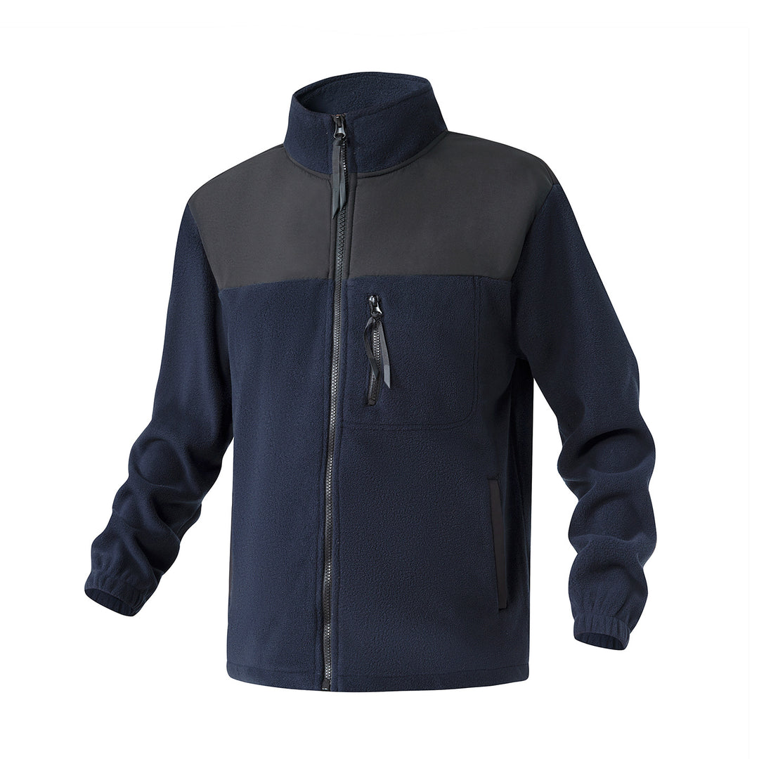 Herren Fleecejacke mit verstärktem Schulterpaneel, Stehkragen und Brustreißverschluss Echo Archiv