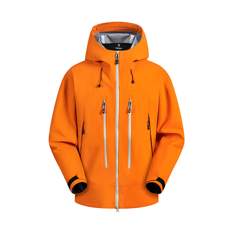 Herren wasserabweisende Funktionsjacke mit verstellbarem Kapuzensystem und mehrfachen Reißverschlusstaschen Echoarchiv