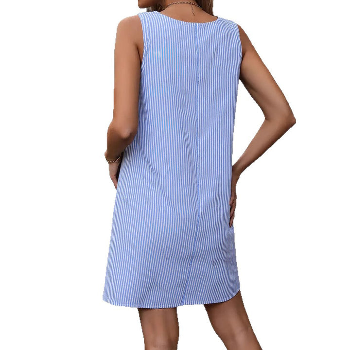 Damen lässiges Trägerkleid mit Taschen und Knopfdetails Echo Archiv