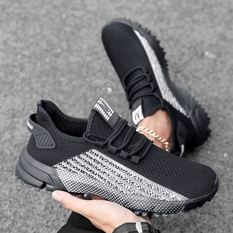 Herren nan atmungsaktive Stricksneaker mit profilierter Laufsohle und gepolsterter Fersenmanschette Echo Archiv