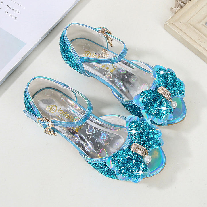 Mädchen Glitzernde Ballerinas mit Schleifenakzent Echo Archiv
