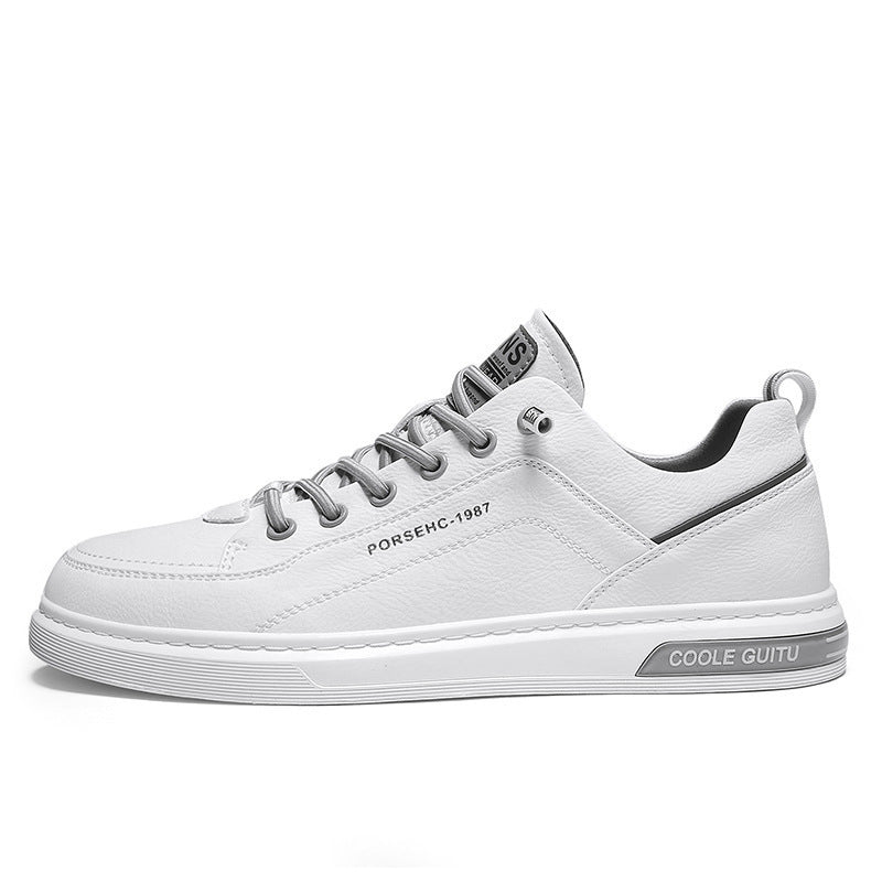 Herren elegante niedrige Leder-Sneaker mit Komfortfußbett und rutschfester Gummisohle Echoarchiv